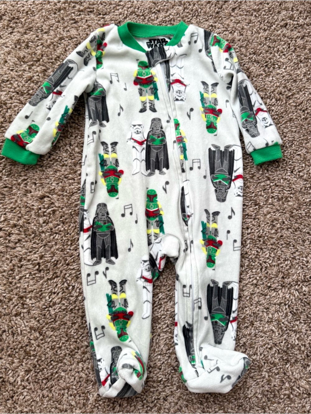 Star Wars Holiday Fleece Footed Pajamas 3–6M